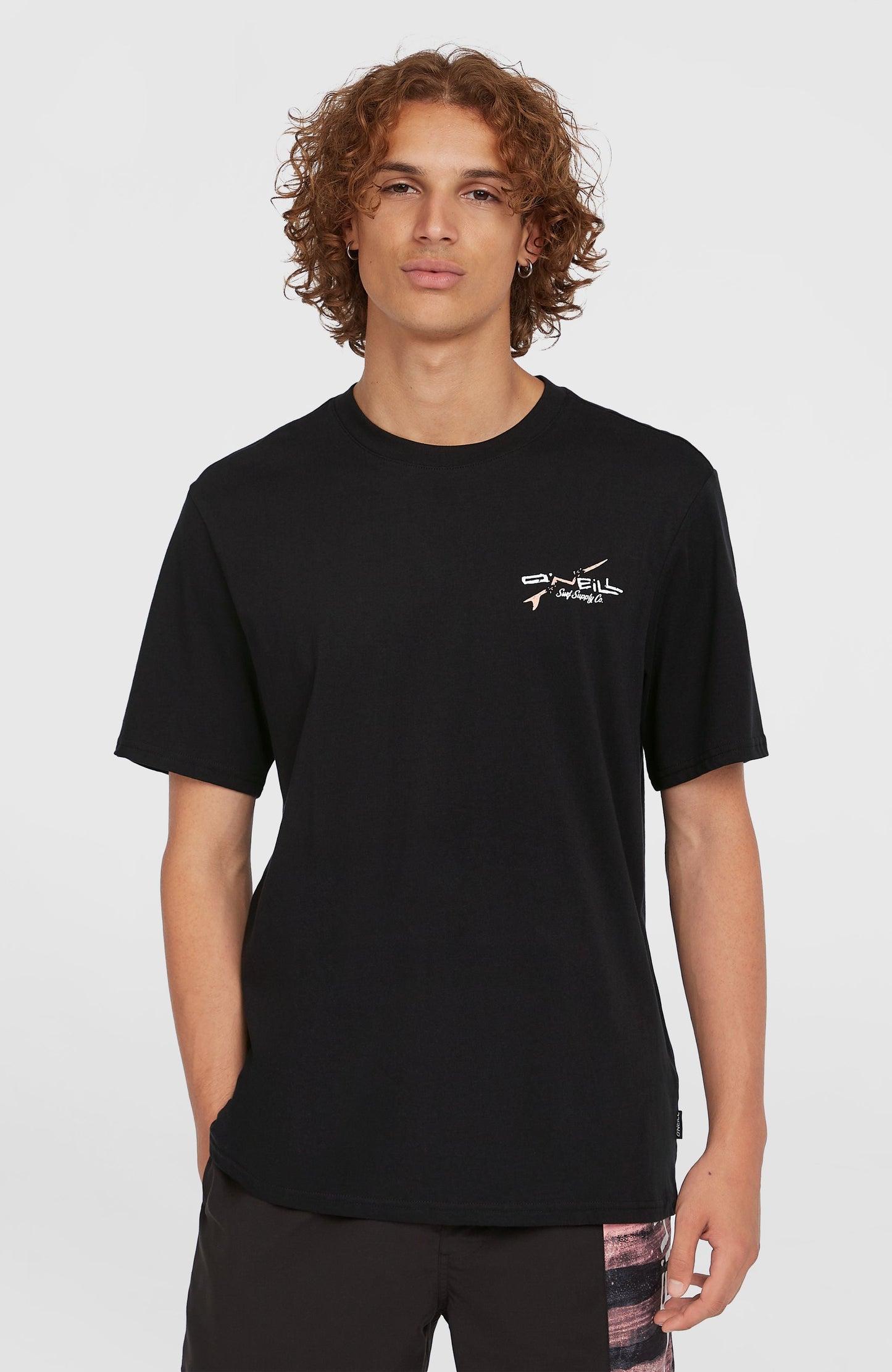 Retro Back Print T-Shirt Men Black Out