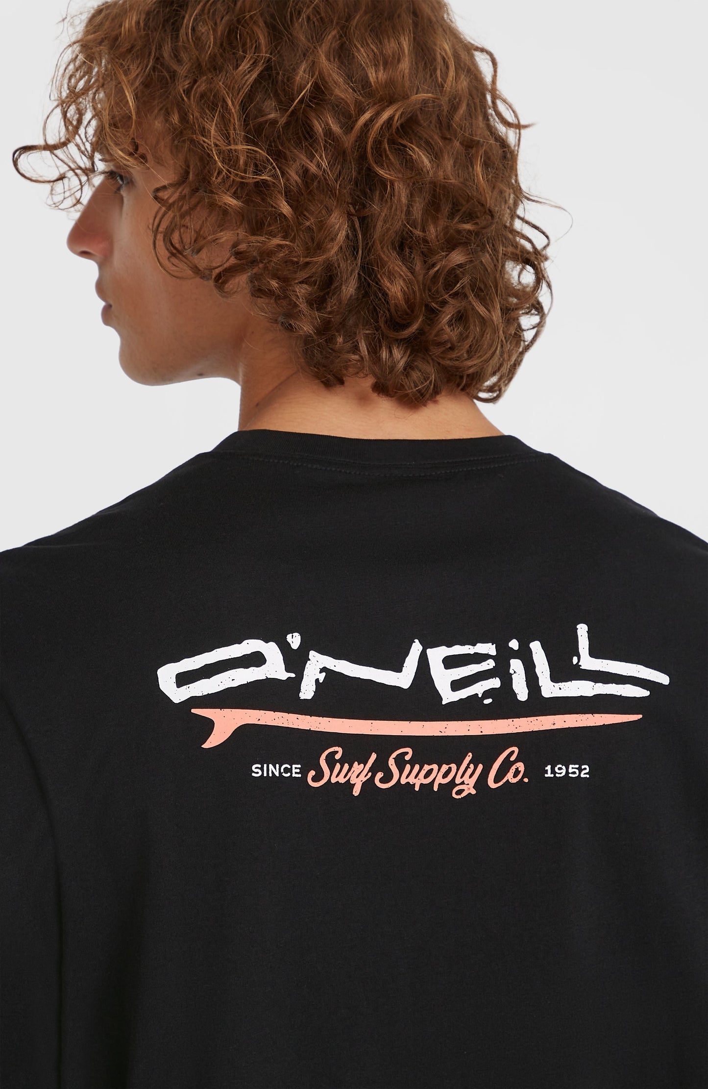 Retro Back Print T-Shirt Men Black Out