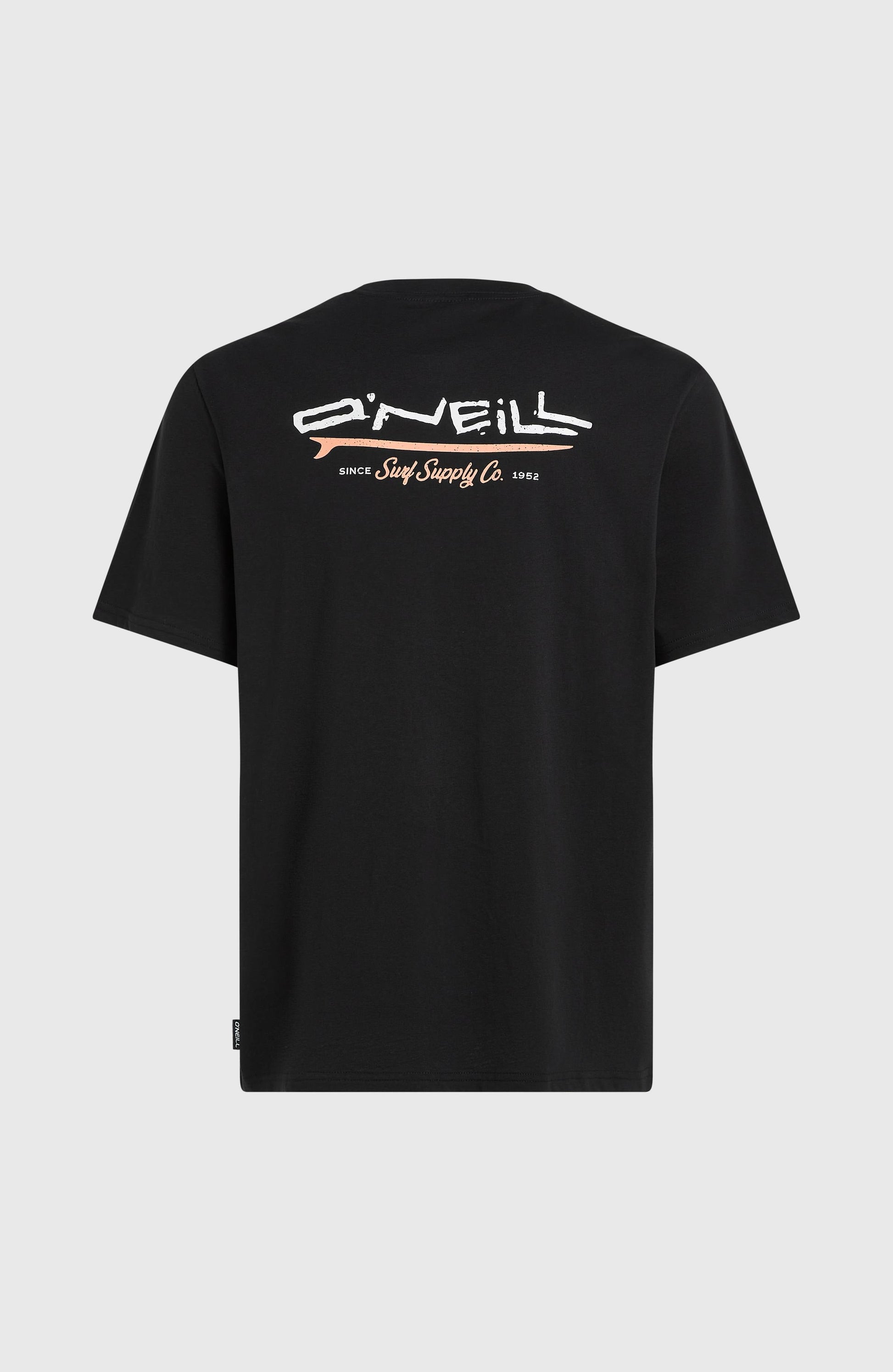 Retro Back Print T-Shirt Men Black Out