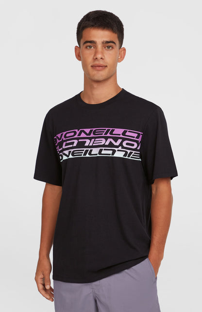 Stripe T-Shirt Men Black Out