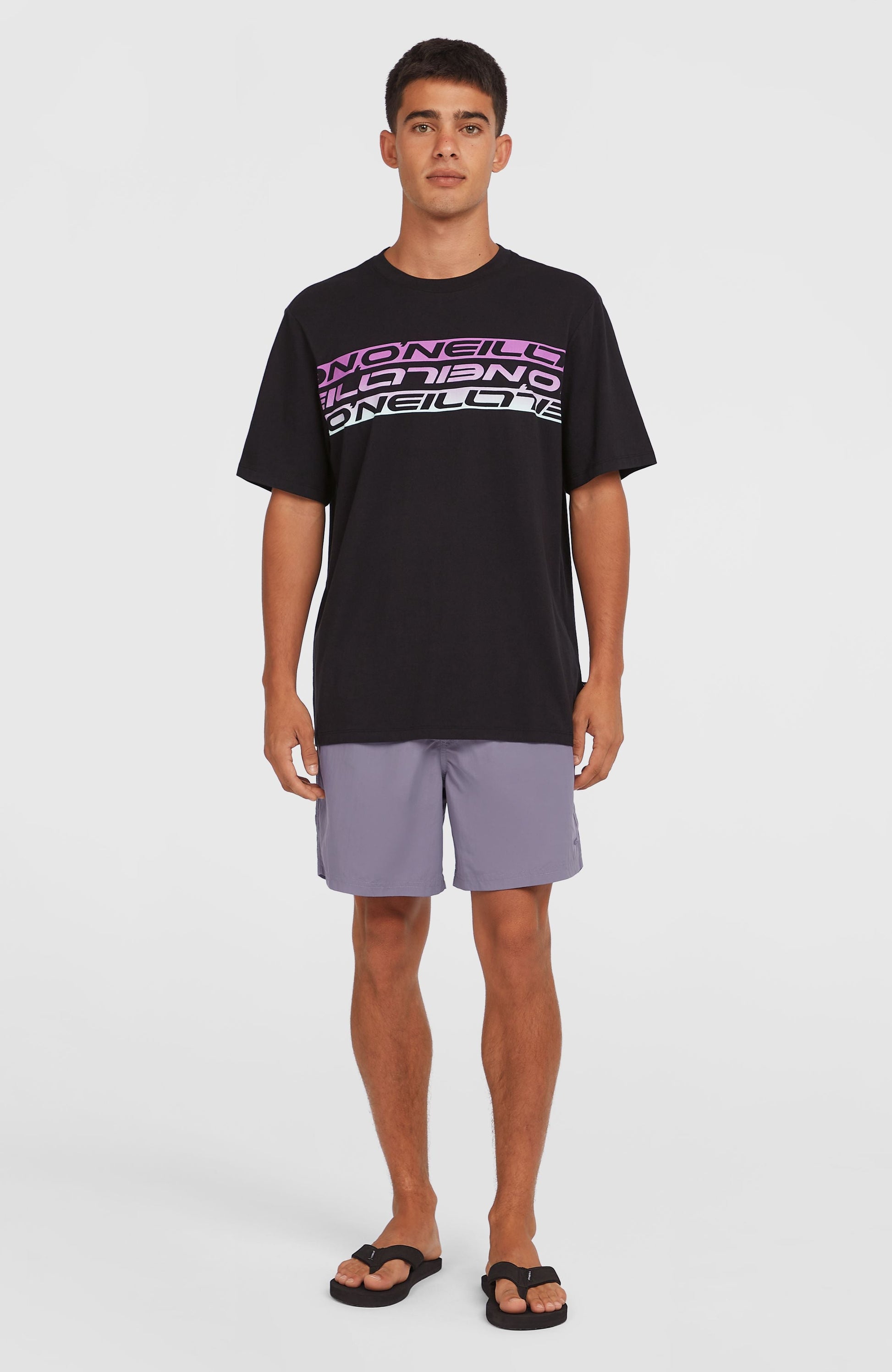 Stripe T-Shirt Men Black Out
