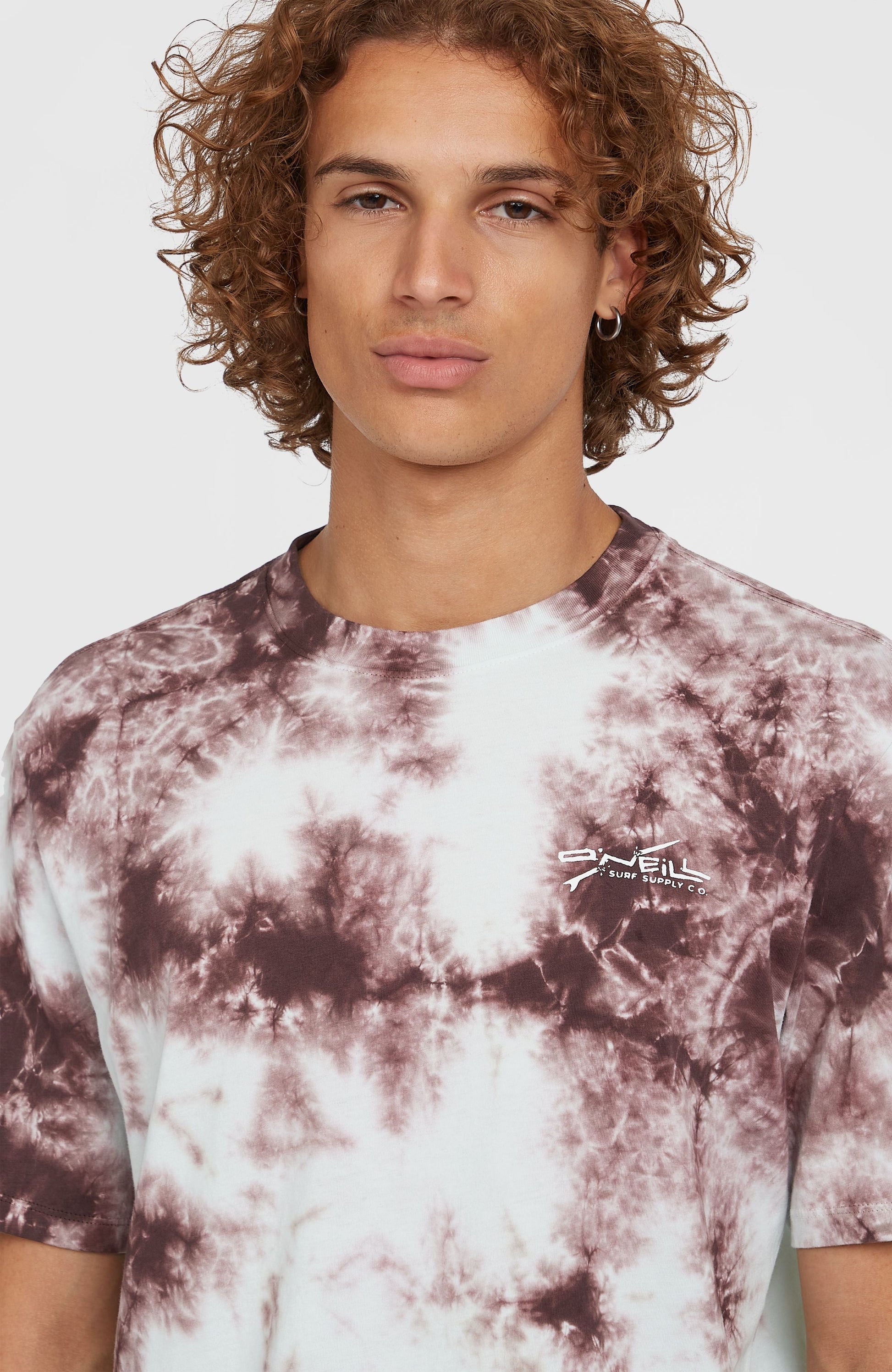 Tie Dye Graphic T-Shirt Men Purple Tie Dye Print