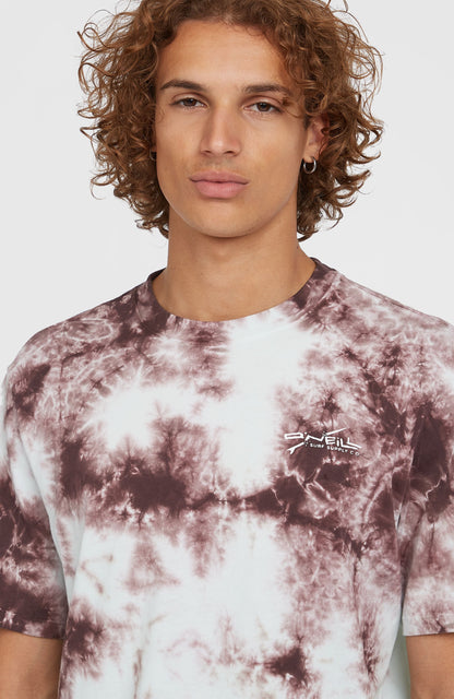 Tie Dye Graphic T-Shirt Men Purple Tie Dye Print