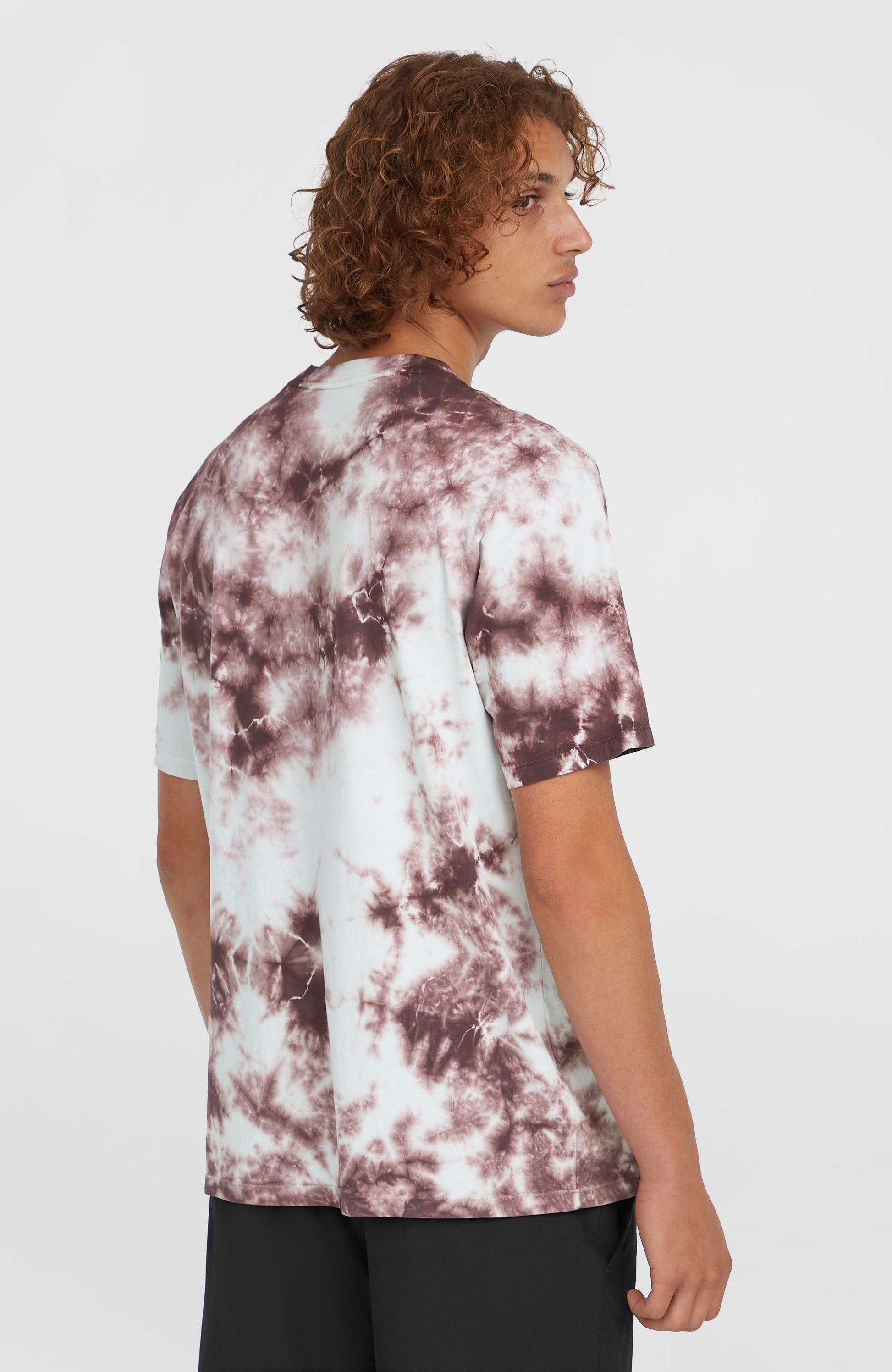 Tie Dye Graphic T-Shirt Men Purple Tie Dye Print