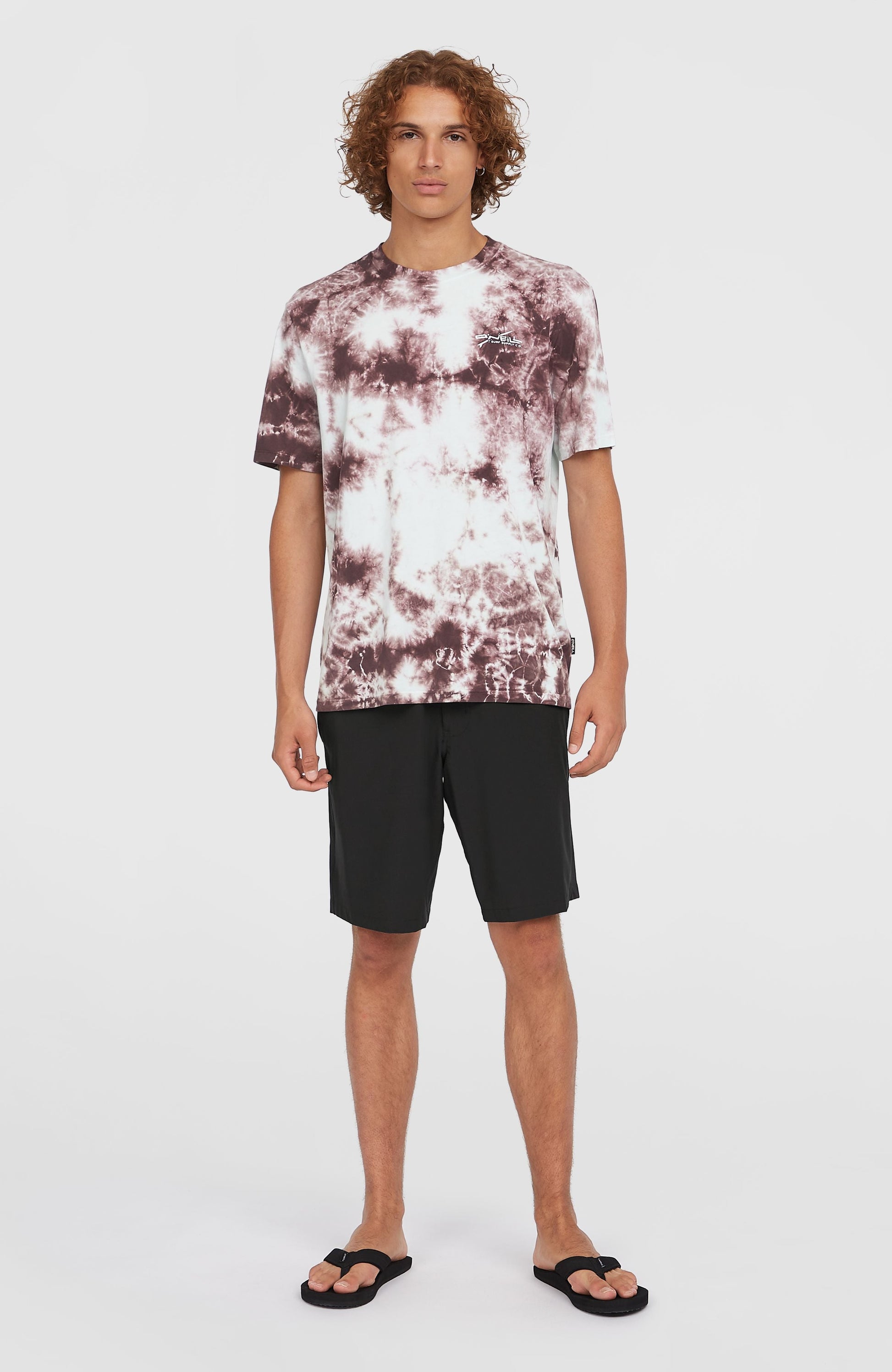 Tie Dye Graphic T-Shirt Men Purple Tie Dye Print