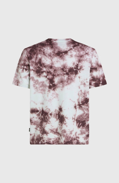 Tie Dye Graphic T-Shirt Men Purple Tie Dye Print