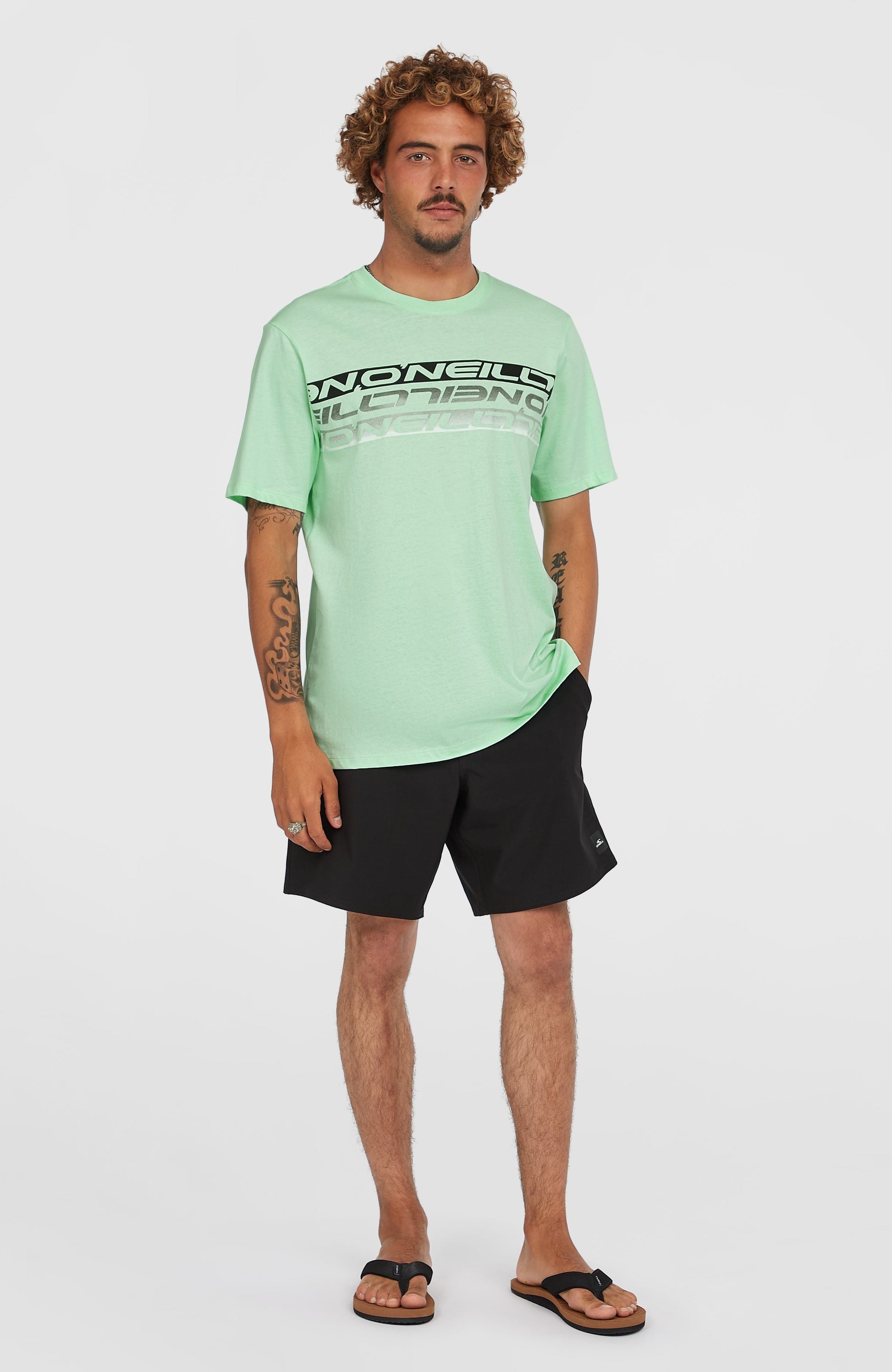 Stripe T-Shirt Men Mildrew Mint