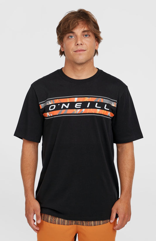 Front Graphic T-Shirt Men Black Out