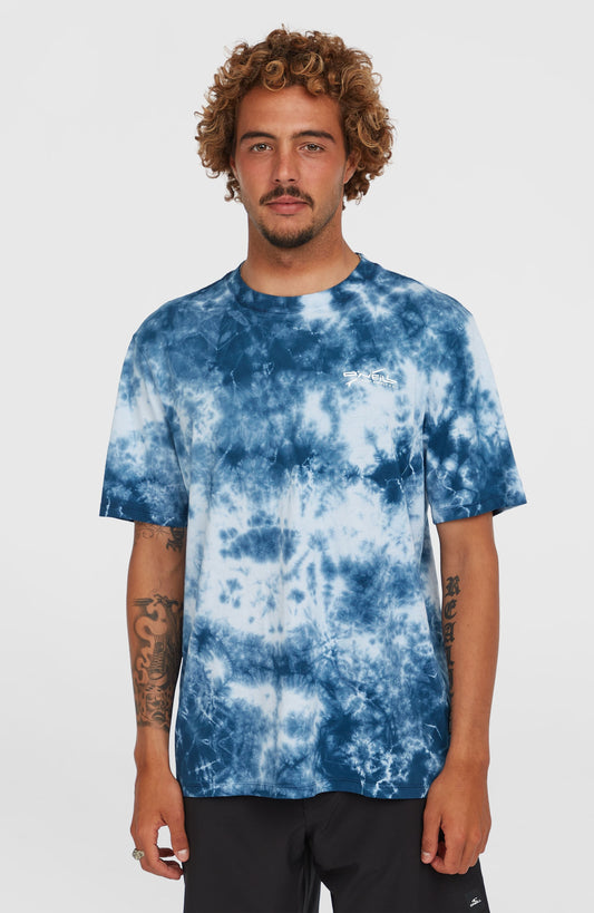 Tie Dye Graphic T-Shirt Men Blue Tie Dye Print