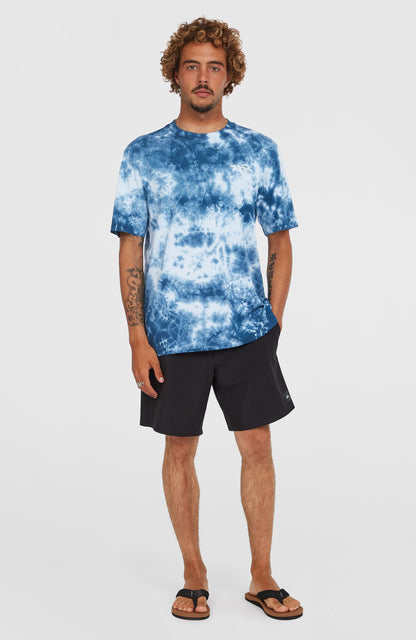 Tie Dye Graphic T-Shirt Men Blue Tie Dye Print