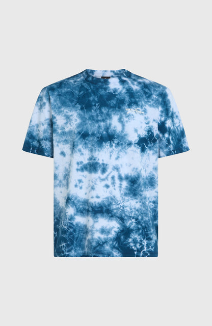 Tie Dye Graphic T-Shirt Men Blue Tie Dye Print