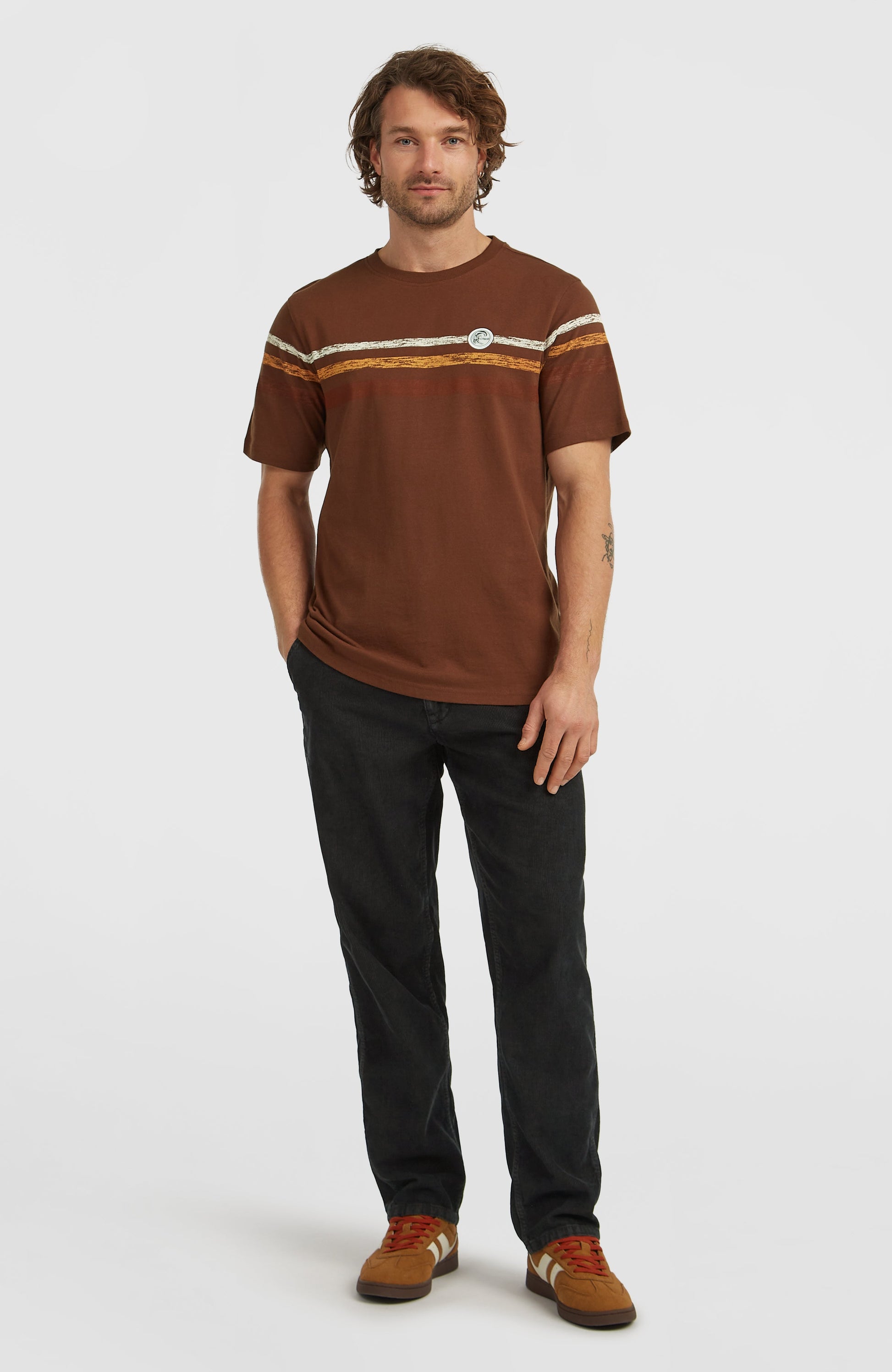 O'Riginals Stripe T-Shirt Men Hazel Spice