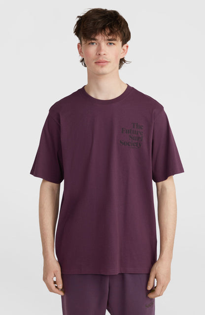Future Surf Society T-Shirt Men Aubergine