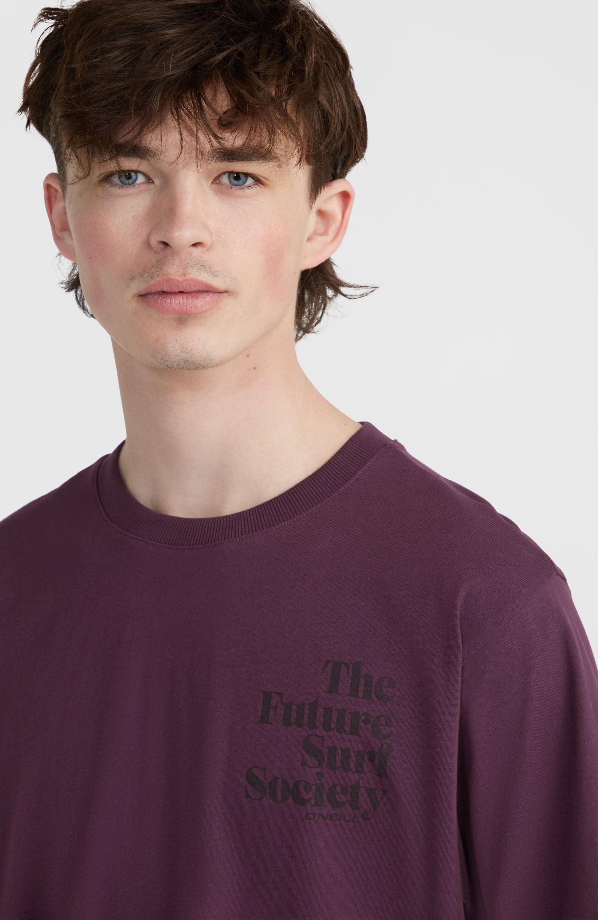 Future Surf Society T-Shirt Men Aubergine