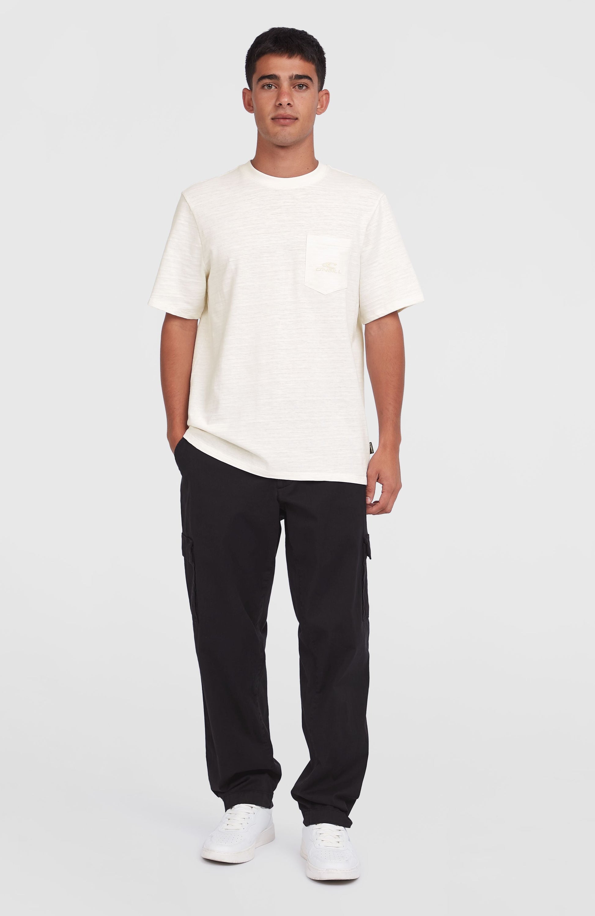 Slub Chest Pocket T-Shirt Men Snow White