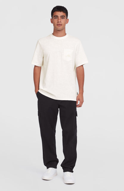 Slub Chest Pocket T-Shirt Men Snow White