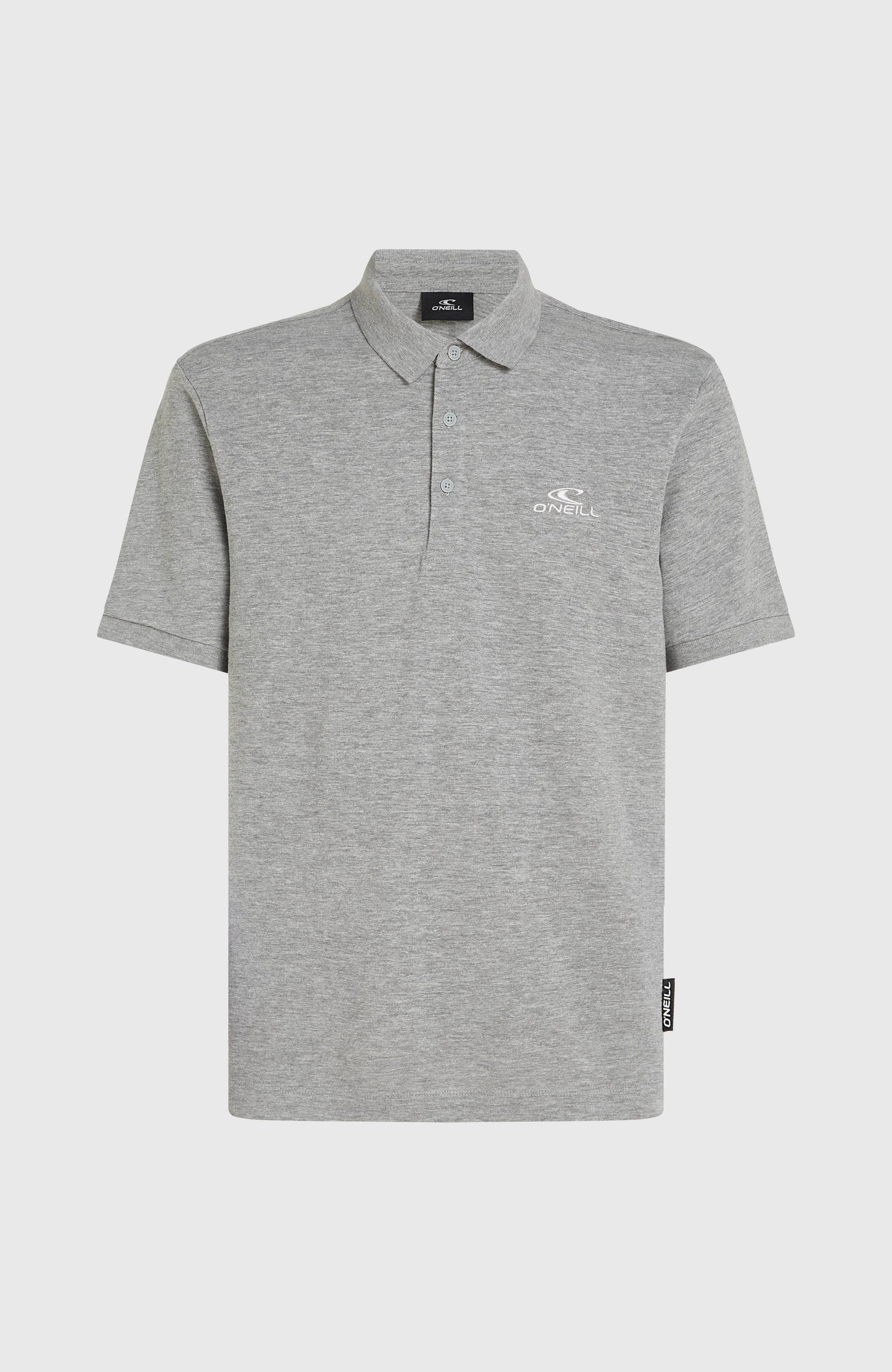 Slub Small Logo Polo Men Silver Melee