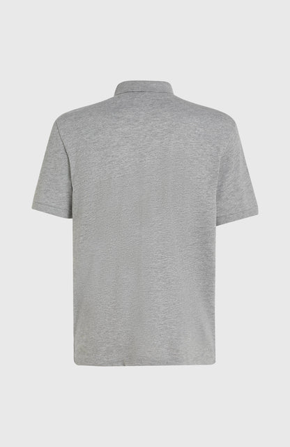Slub Small Logo Polo Men Silver Melee