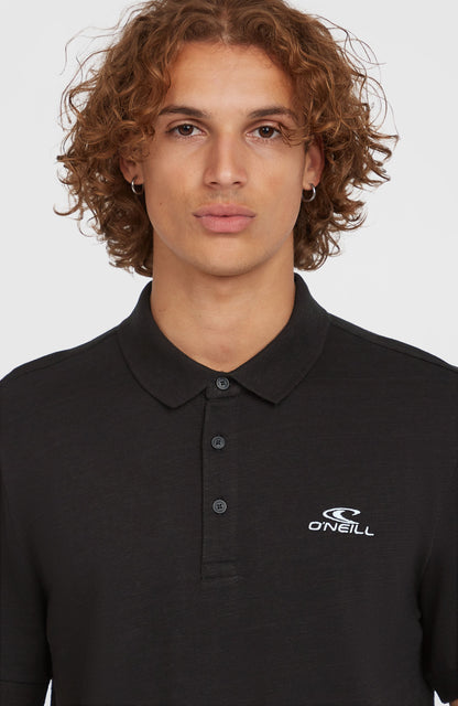 Slub Small Logo Polo Men Black Out
