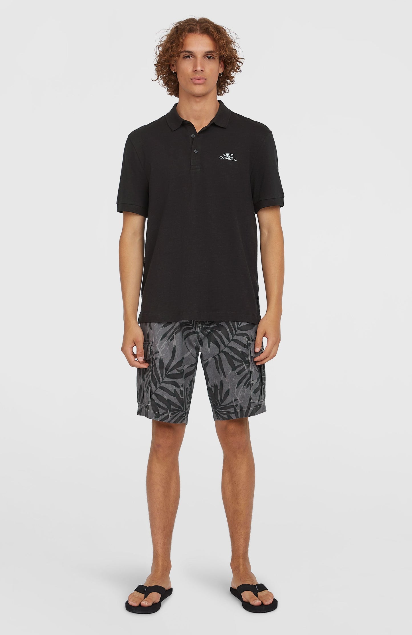 Slub Small Logo Polo Men Black Out