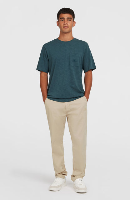 Slub Chest Pocket T-Shirt Men Alma Steel