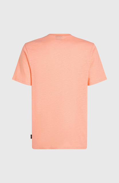 Slub Chest Pocket T-Shirt Men Coral Pop