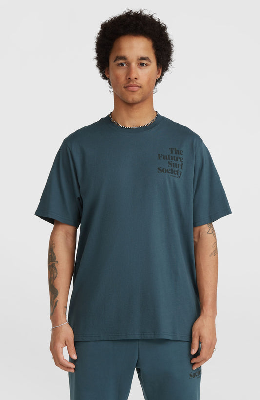 Future Surf Society T-Shirt Men Alma Steel