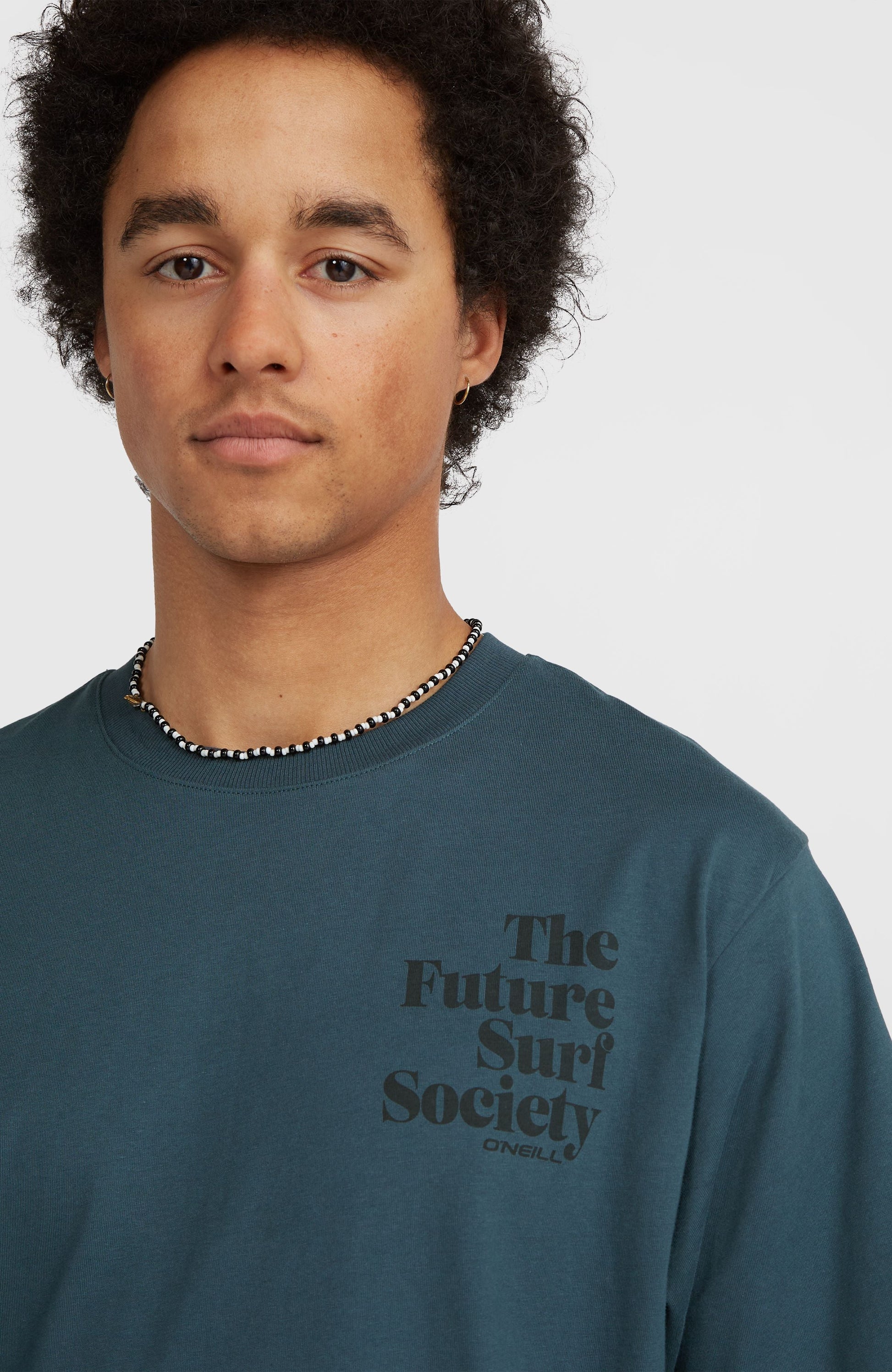 Future Surf Society T-Shirt Men Alma Steel