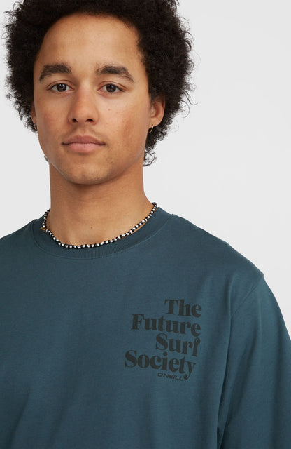 Future Surf Society T-Shirt Men Alma Steel