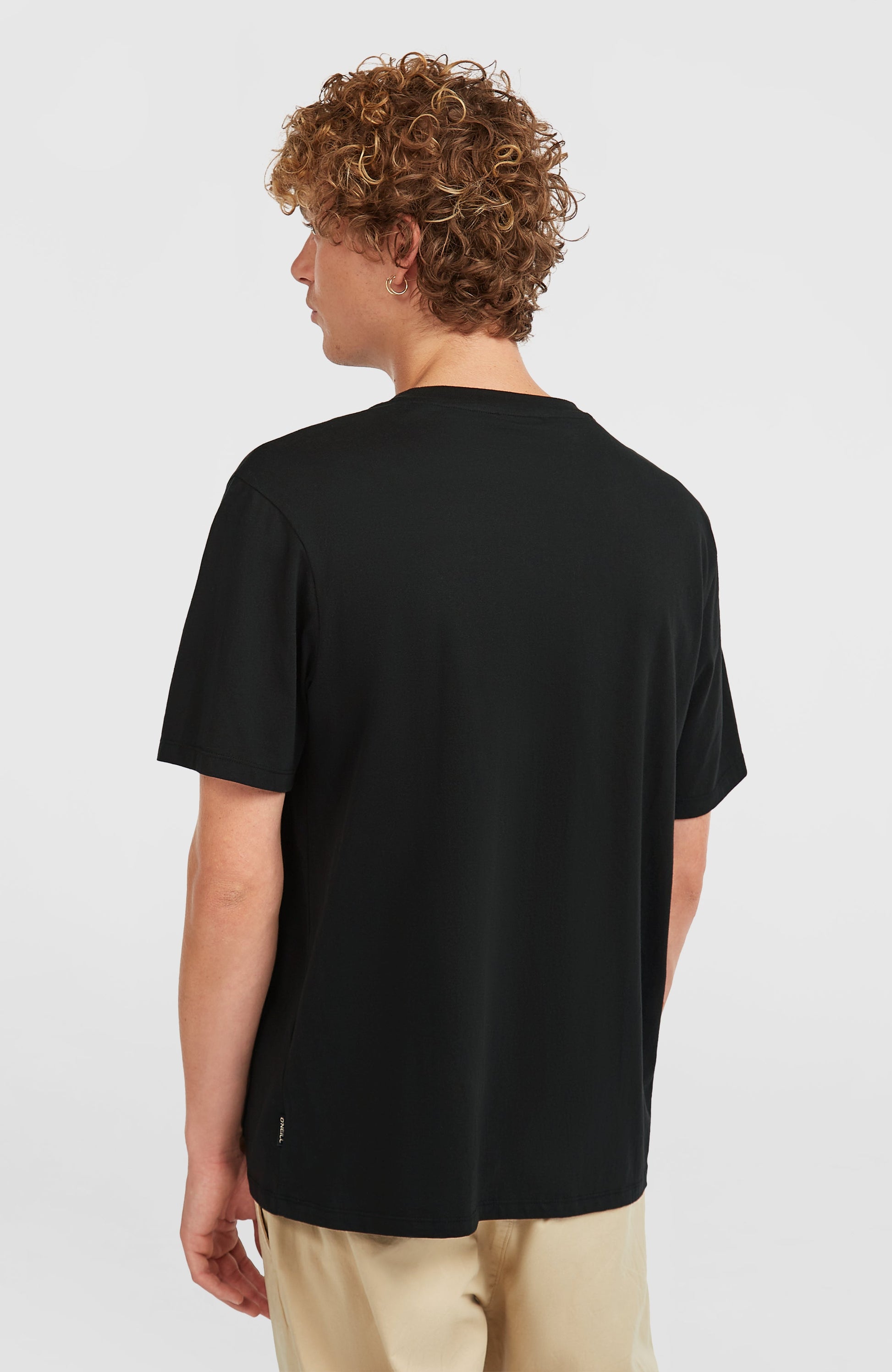Chest-Print T-Shirt Men Black Out