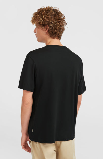 Chest-Print T-Shirt Men Black Out