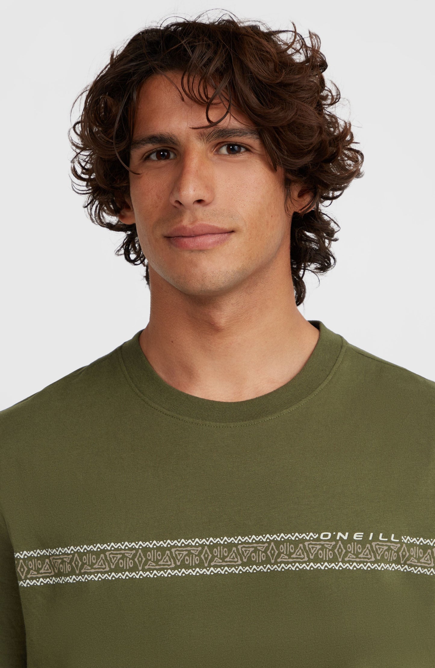 Ikat Stripe T-Shirt Men Forest Night
