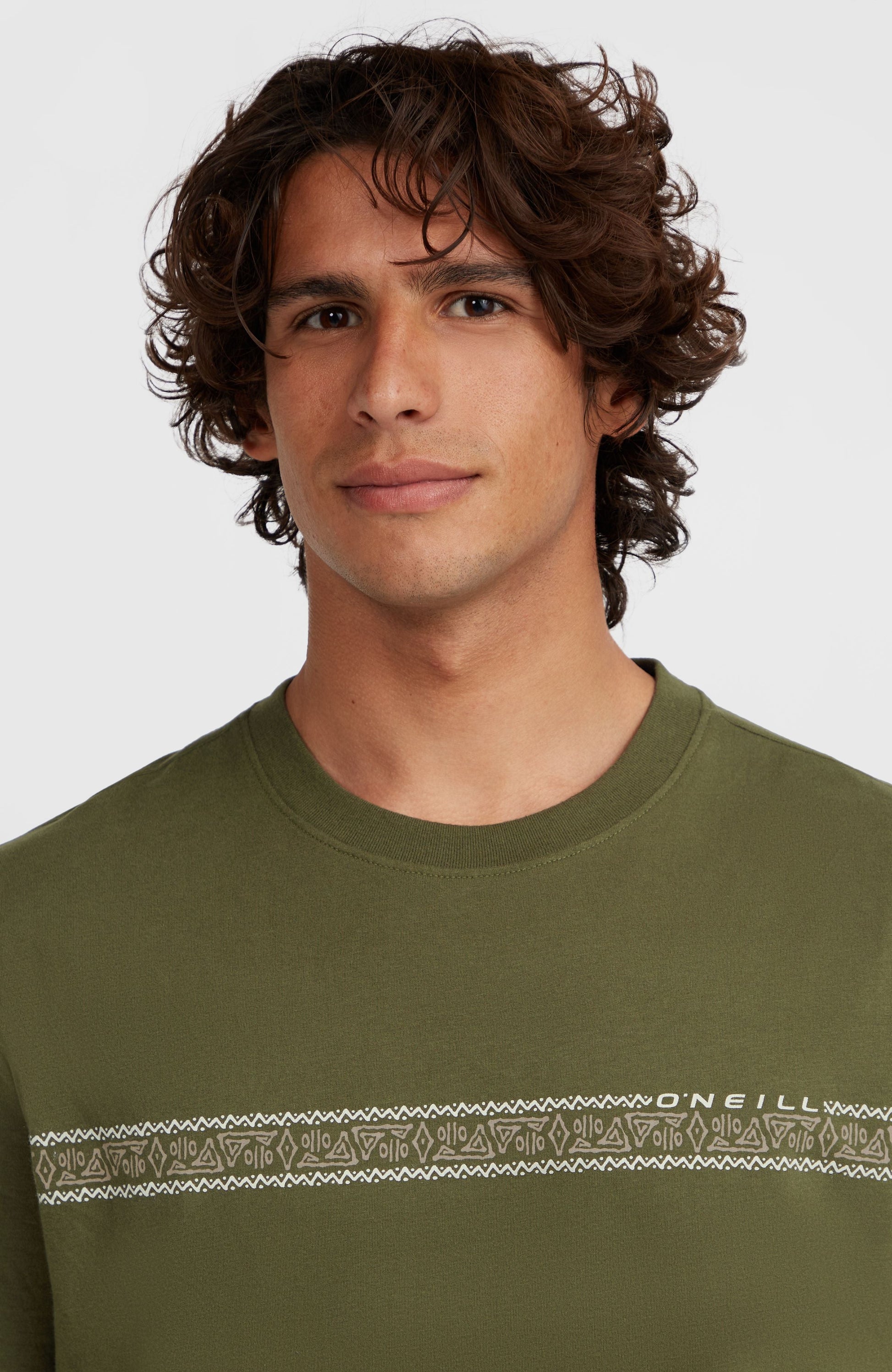 Ikat Stripe T-Shirt Men Forest Night