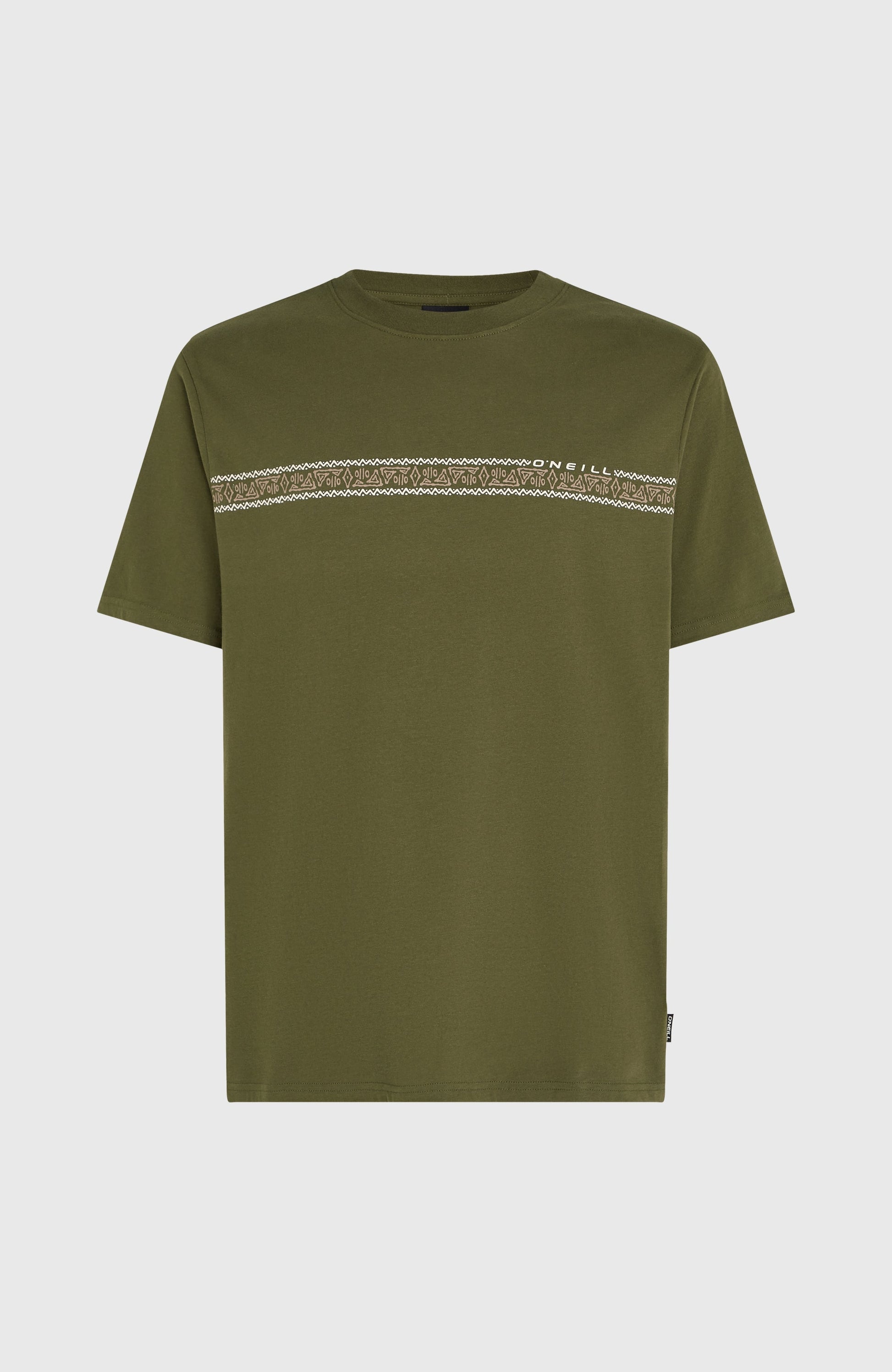 Ikat Stripe T-Shirt Men Forest Night