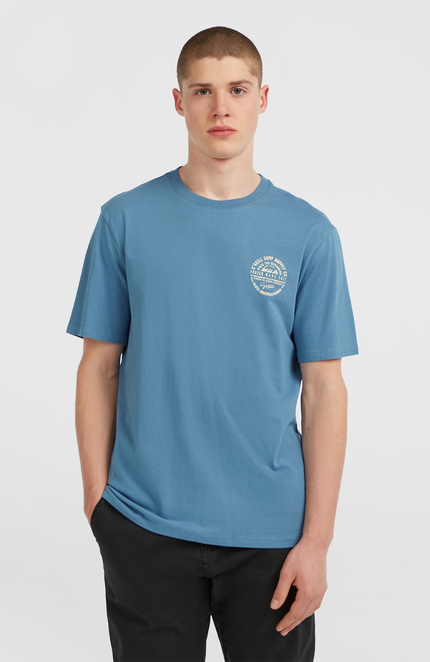 Chest-Print T-Shirt Men Mozart Blue