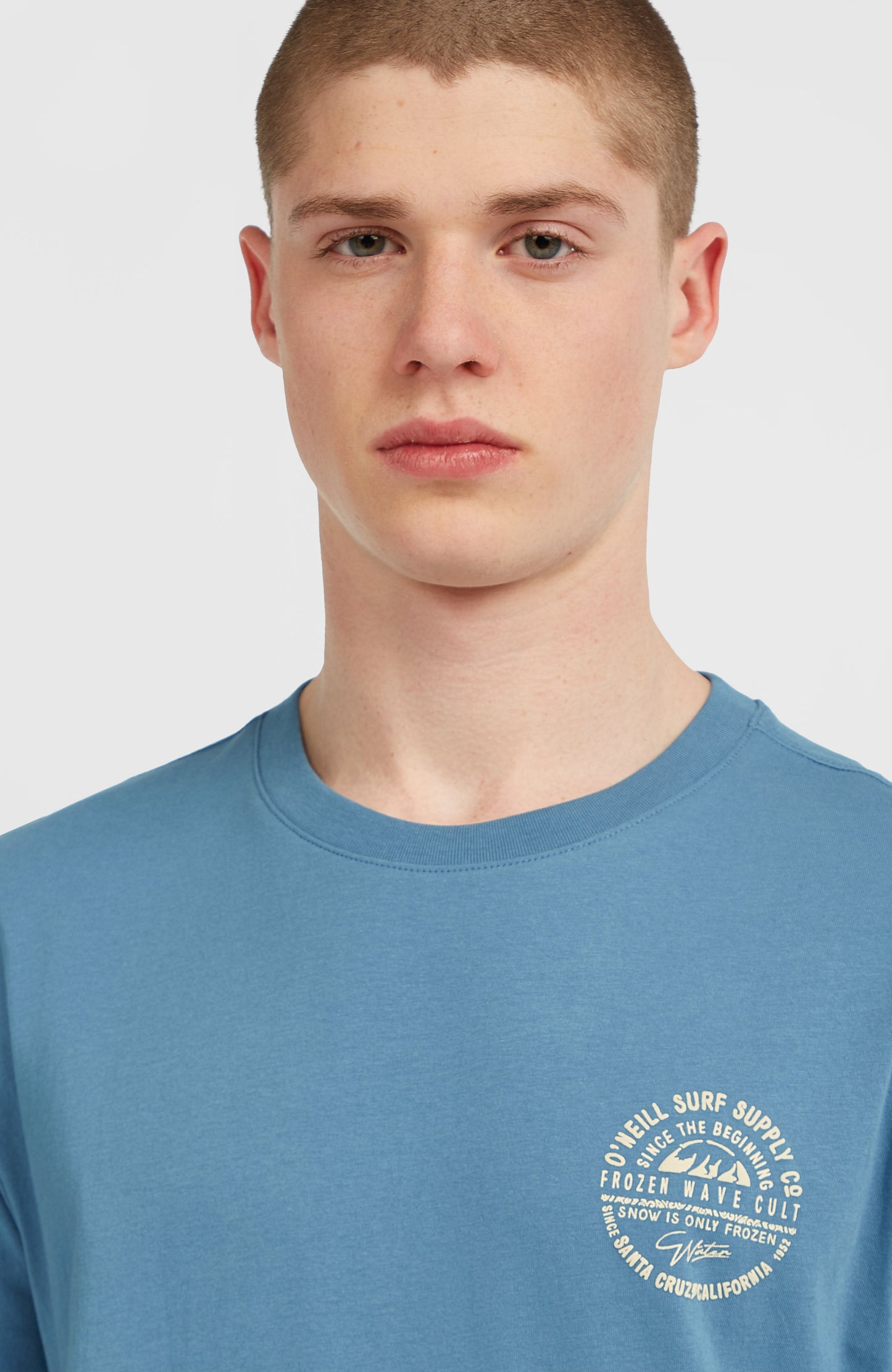 Chest-Print T-Shirt Men Mozart Blue
