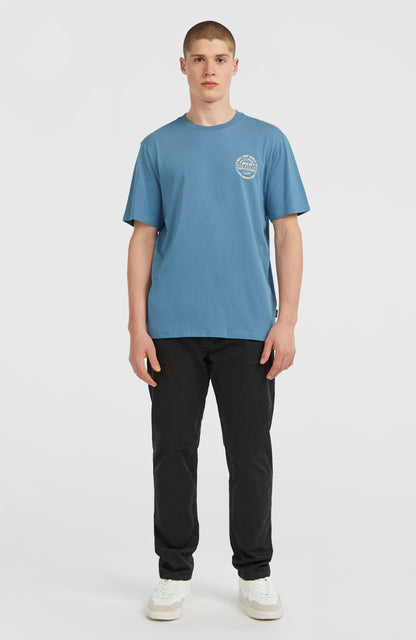 Chest-Print T-Shirt Men Mozart Blue