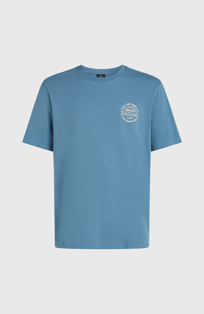 Chest-Print T-Shirt Men Mozart Blue