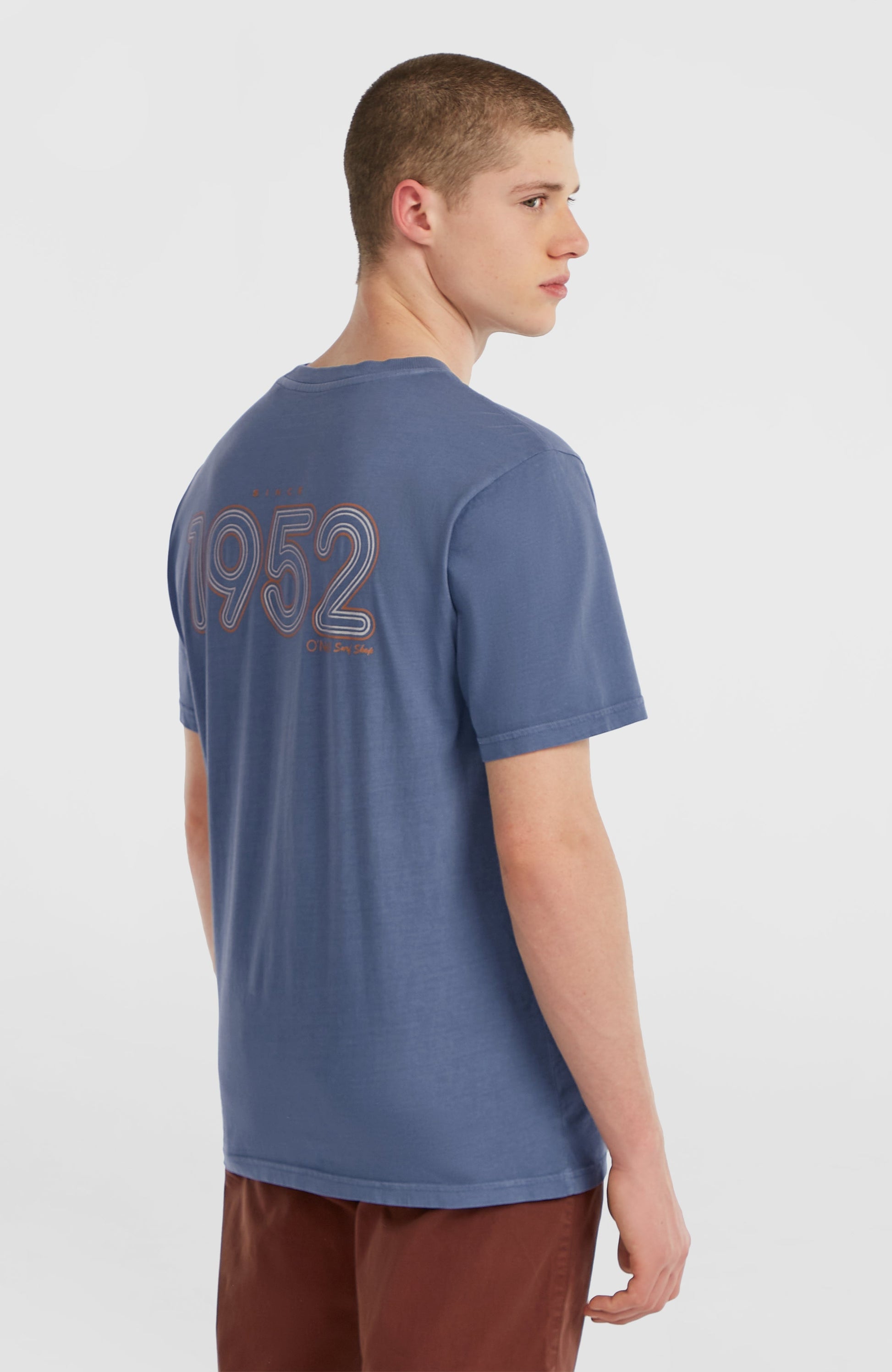 O'Riginals Retro Back-Print T-Shirt Men Mozart Blue