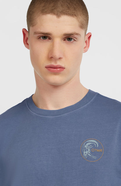 O'Riginals Retro Back-Print T-Shirt Men Mozart Blue