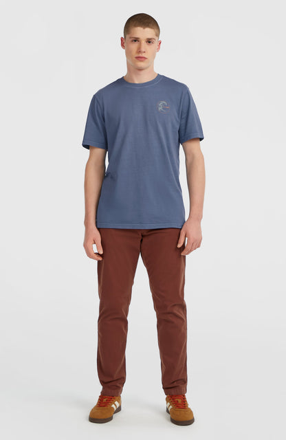 O'Riginals Retro Back-Print T-Shirt Men Mozart Blue