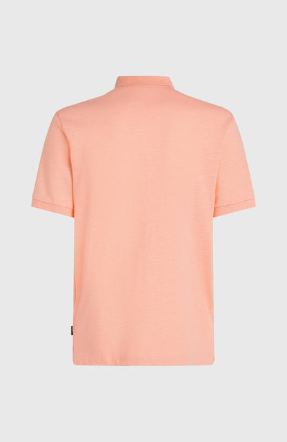 Slub Small Logo Polo Men Coral Pop