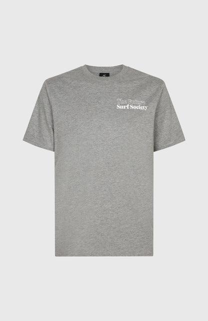Future Surf Society T-Shirt Men Silver Melee