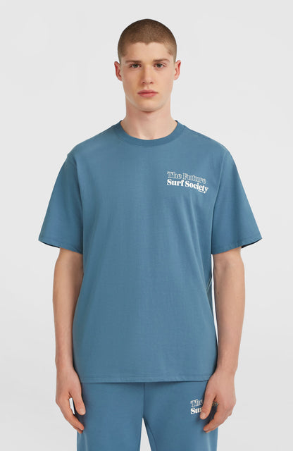 Future Surf Society T-Shirt Men Mozart Blue
