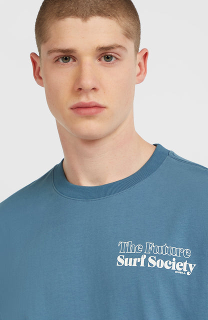 Future Surf Society T-Shirt Men Mozart Blue