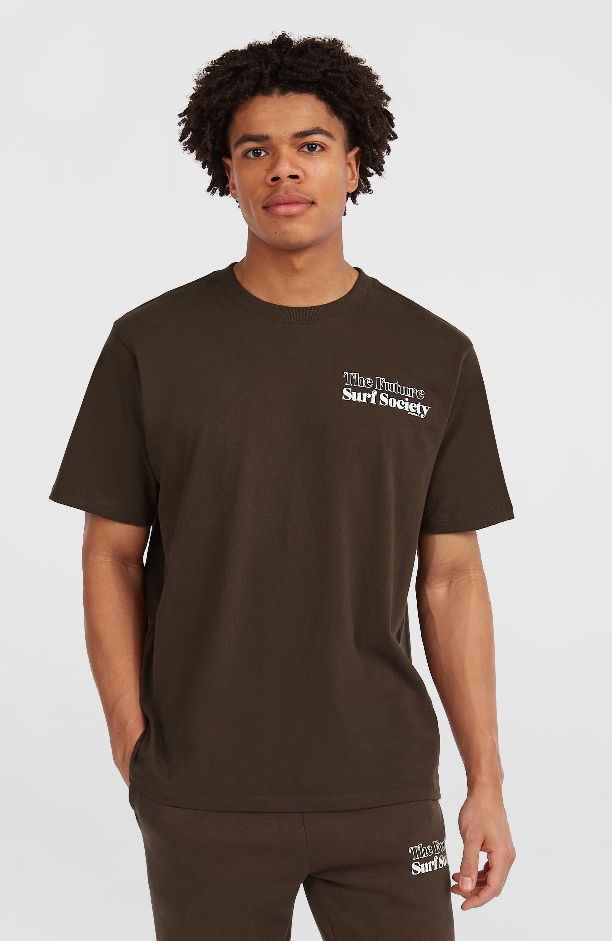 Future Surf Society T-Shirt Men Coffee Bean
