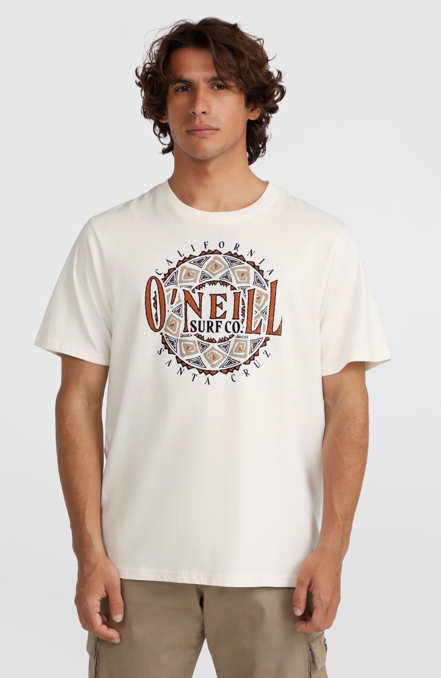 Ikat Graphic T-Shirt Men Snow White