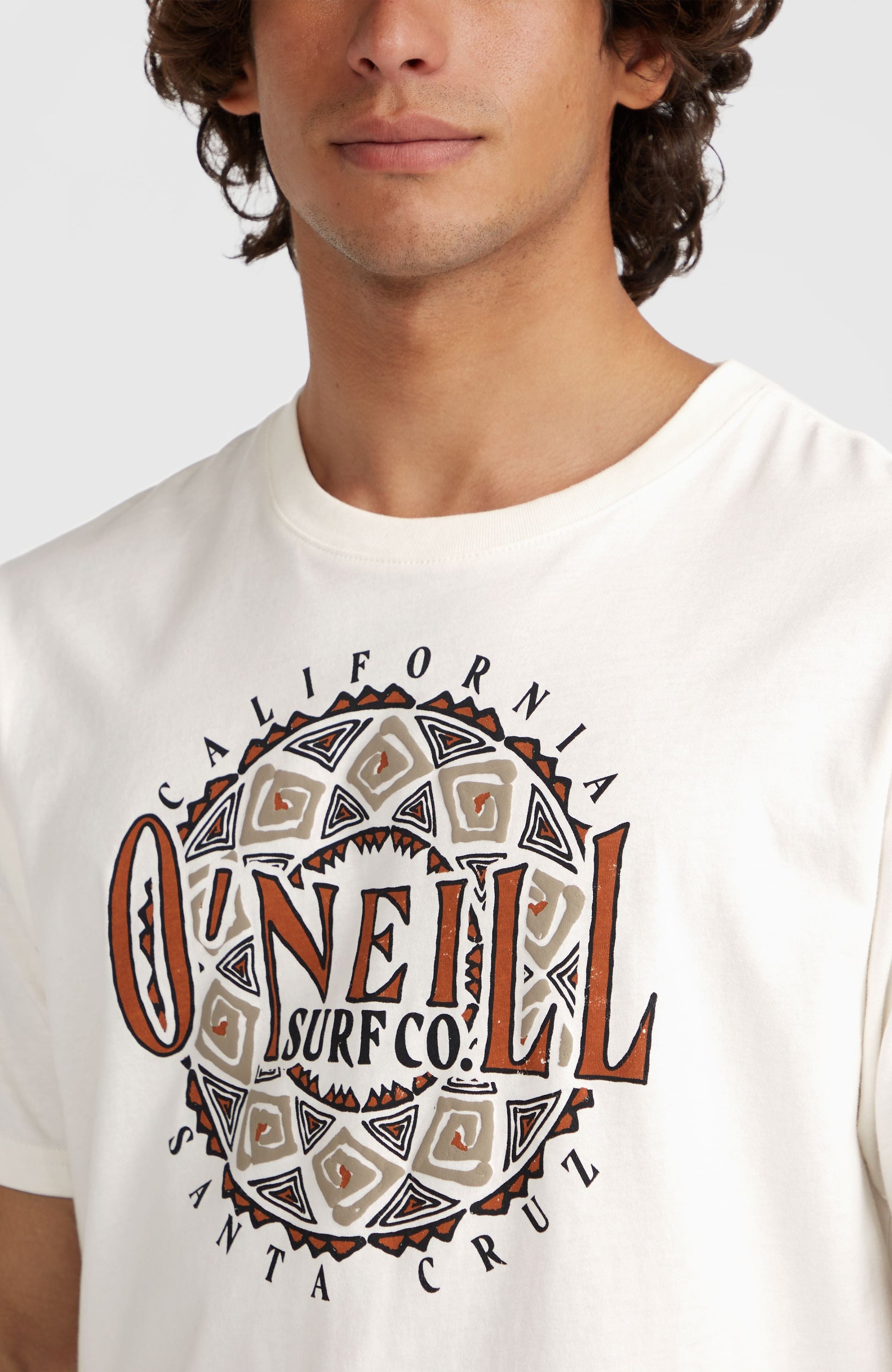 Ikat Graphic T-Shirt Men Snow White