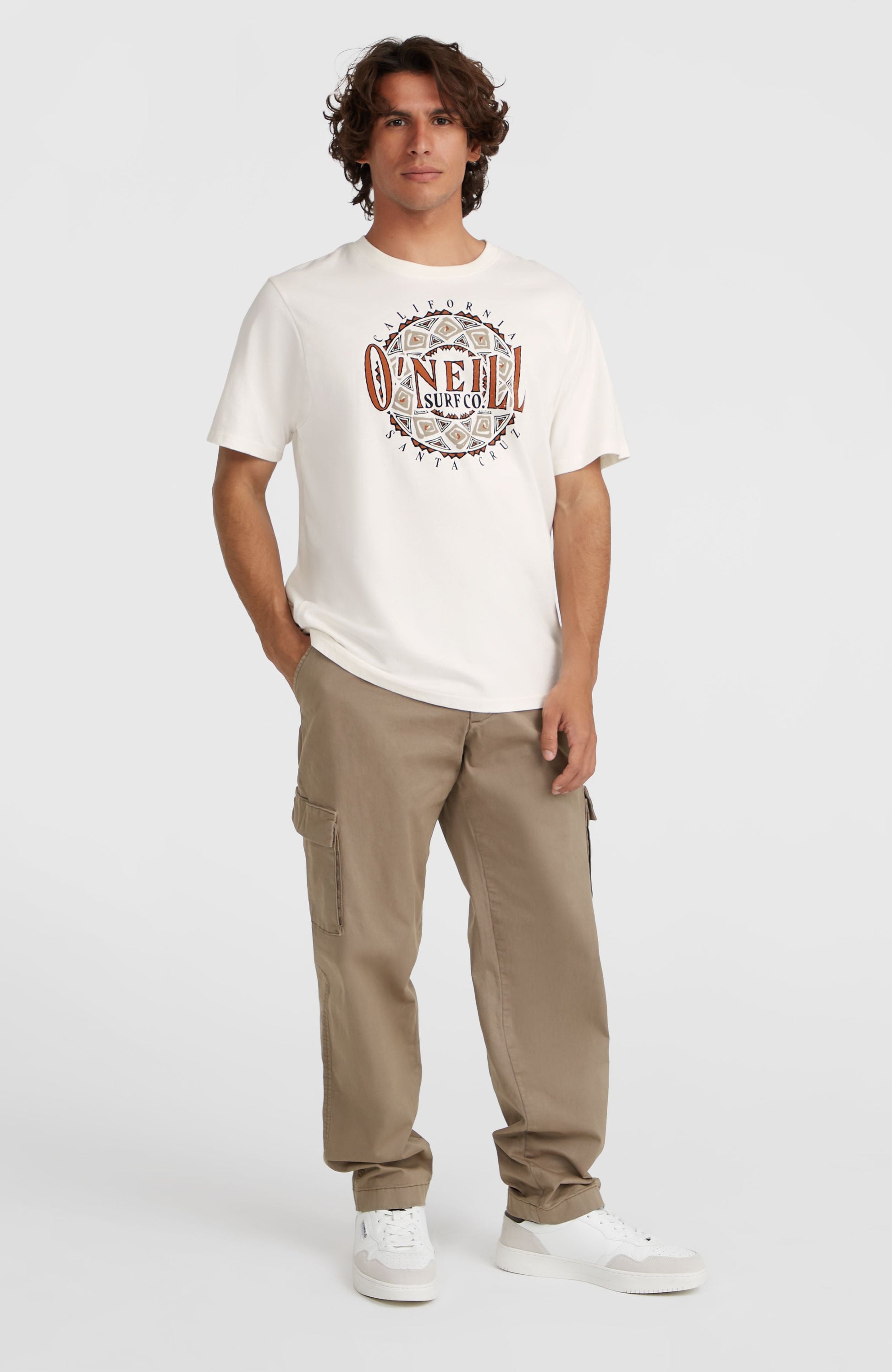 Ikat Graphic T-Shirt Men Snow White