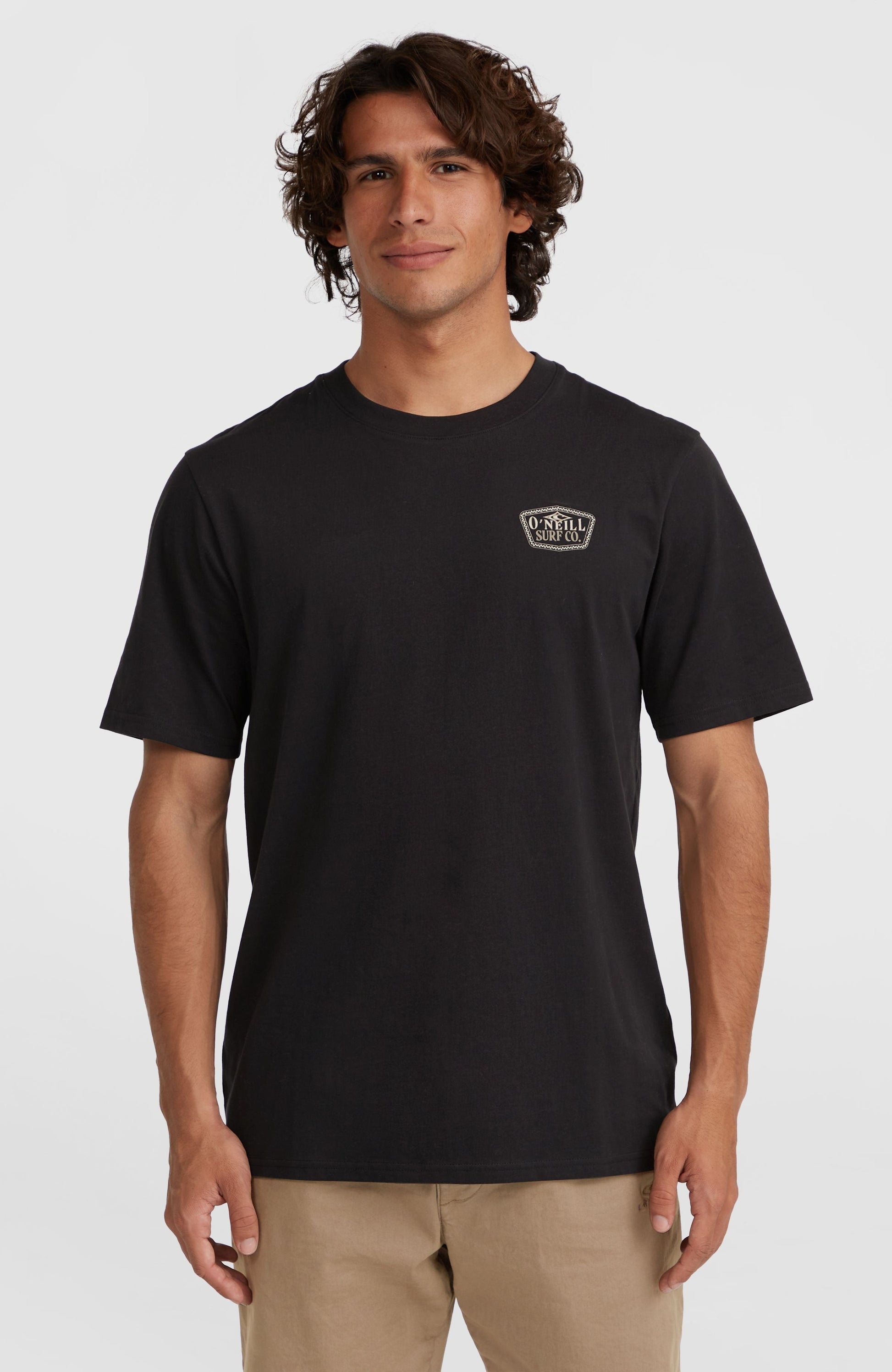 Small Chest Print T-Shirt Men Black Out